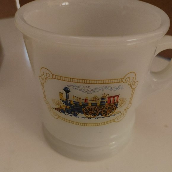 Avon Other - Train Coffee Cup Mug Milk Glass Vintage Avon